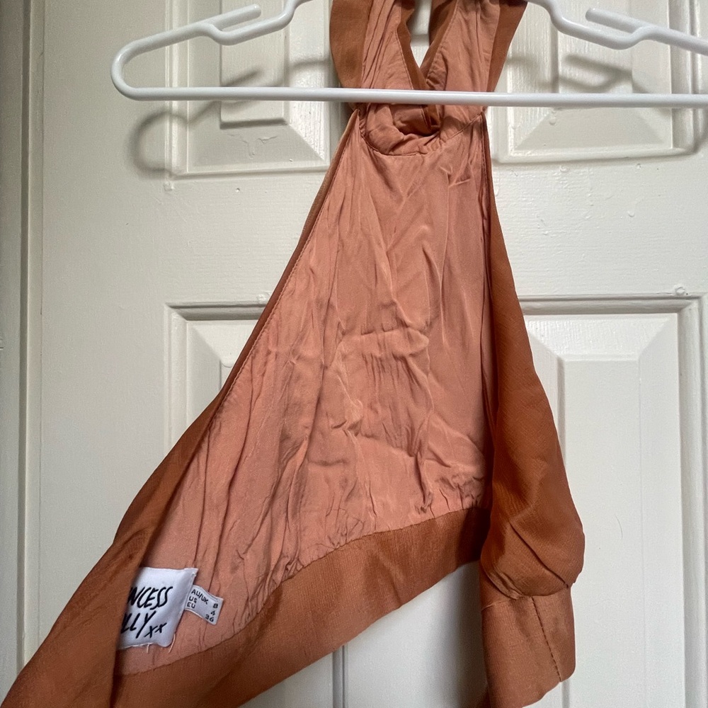 Rust Orange Halter Top - Picture 2 of 2